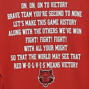 Arkansas State Red Wolves Victory Song T-Shirt L College Sports Football Varsity